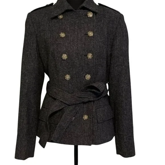 J. Peterman Women’s Wool Double Breasted Pea Coat - Picture 1 of 9